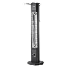 Infrared Heater 1500W Electric Space Heater 8 Heat Settings Remote 8H Timer (Black)