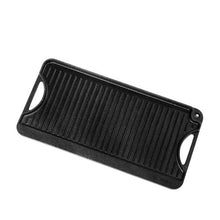 492x218 mm Black Reversible Iron Griddle for Indoor/Outdoor Stove Top Burner Gas Camping BBQ