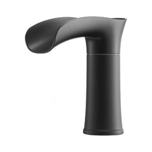 Roman Tub Faucet 3-Hole Waterfall Bathtub Faucet Set with 2 Handles Deck-Mount Matte Black Zinc Alloy