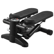 Mini Stair Stepper – Hydraulic Fitness Stepper with Resistance Bands Full Body Workout LCD Monitor 330LBS Capacity