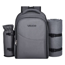 2 Person Picnic Backpack Insulated Cooler Compartment wid Bottle/Wine Holder for Hiking Camping