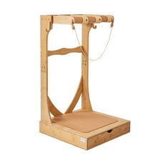 3-Tier Wooden Surfboard Stand Freestanding Rack with Hooks & Cork Padding for Storage and Display