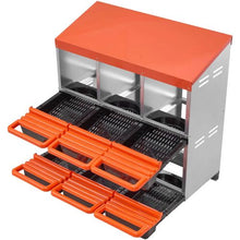 2-Tier Chicken Nesting Box 6-Compartment Roll-Out Egg Box for Hens Ducks & Poultry