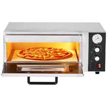 Commercial Electric Pizza Oven 18" Countertop 752°F 1740W Temp & Time Control