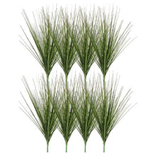 27" Faux Onion Grass Artificial Greenery Shrubs 8-Pack Premium PVC Plants for Home Garden Office & Outdoor Décor Green (Pack Of 8)