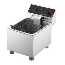 Commercial Electric Deep Fryer 1750W 12.15Qt Stainless Steel Fryer with Basket Lid & Temp Control (Silver)