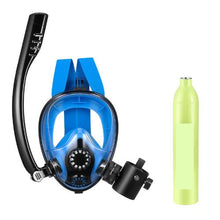 0.5L Mini Scuba Tank with Sub-Mask Portable Diving Cylinder Reusable Emergency Pony Bottle for Snorkeling