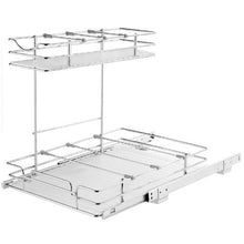 12.6W X 16.5Dx13H inches Heavy Duty Slide Out Pantry Shelves Steel Roll Out Drawers Sliding for Kitchen LX-C9138B( Pack of 2)