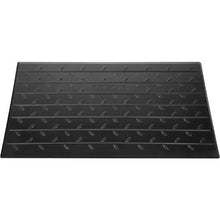 4 Inch Rubber Threshold Ramp 3 Channels Cord Cover Rubber Solid Threshold Ramp for Wheelchair and Scooter