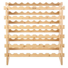 48 Bottle Wine Rack 6-Tier Solid Bamboo Wood Storage Racks for Kitchen Bar (Natural Color)