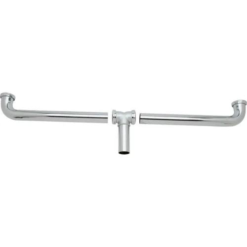 Chrome Continuous Waste Drain for 2-Compartment Sink Elkay LK52