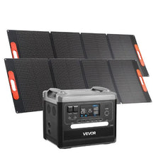 2400W Portable Power Station Solar Generator with 2 x 200W Foldable Panels 2160Wh Expandable LiFePO4 Battery 10 Output Ports for Home Camping RV