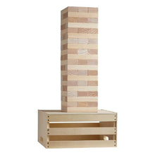 60-Block Giant Tumbling Timber Toy, Wooden Stacking Game with Storage Crate & Scoreboard, Indoor/Outdoor Fun