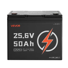 24V 50Ah LiFePO4 Battery Bluetooth 30A BMS 1280Wh Deep Cycle Low Temp Protection for RV Marine