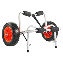 Foldable Kayak & Paddleboard Cart – 250 lbs Load Capacity 10" Solid Rubber Tires Adjustable Width with Ratchet Strap