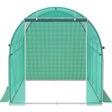 10×7×7' Ft Green Portable Plant Hot House with Galvanized Steel Hoops Walk-in Tunnel Greenhouse VV-TG-1077GREEN