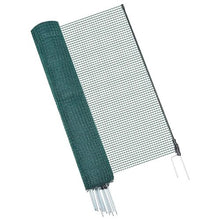 3 x 49.2 FT (15 m ) Plastic Mesh Fencing Garden Safety Fences Netting with Double-Spike Stakes For Temporary Fence with Posts