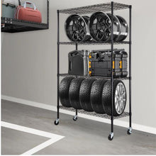 4-Tier Storage Shelving Unit with Wheels 700 lbs Capacity