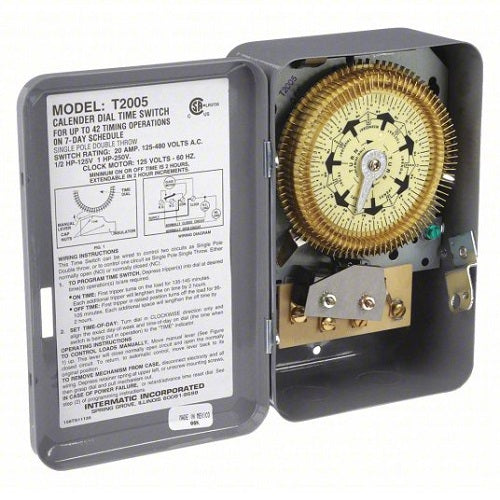 120V AC 20Amp Steel Electromechanical Timer T2005