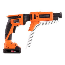 4200RPM Drywall Screw Gun Auto-Feed with 2 Battery Packs Charger Belt Clip Tool Bag Screw Length and Depth Adjustable
