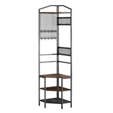 71.3" Coat Rack with Hooks & Shoe Rack Steel Frame Entryway Organizer for Entrance Closet Office
