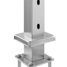 42" Stainless Steel Stair Cable Rail Post Silver (1-Pack)