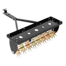 32-Inch Tow-Behind Plug Aerator Heavy-Duty Spike Aerator Universal Hitch Rust-Resistant Tray for Tractors