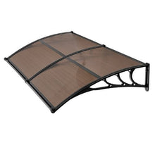 38 x 78 in Door Awning Polycarbonate Canopy with Metal Brackets (Brown)