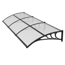 38 x 117 in Door Awning Canopy, Polycarbonate Front Door Cover Rain & UV Protection (Clear)
