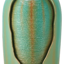 30.71" Outdoor Glazed Jar Water Fountain – 1-Tier Floor Standing Fountain with LED Light & Pump for Garden Patio & Home (Green)