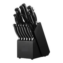 15-Piece High Carbon Stainless Steel Knife Set with Sharpener & Wooden Block