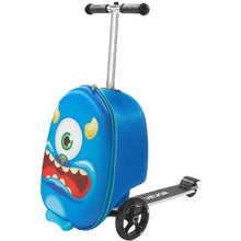 20 Inch Ride-on Luggage 20 L Capacity Kids Scooter Suitcase with Flash PU Wheels for Kids