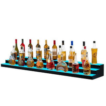 70" Acrylic LED Liquor Display, 3-Tier Bar Shelf with 7 Colors & Remote