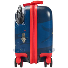 Kids Ride-On Luggage – 18" Carry-On for Kids (Blue & White)