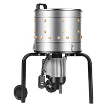 Chicken Plucker Machine – 15.7" Drum 550W 275RPM 114 Soft Fingers Stainless Steel Feather Remover with Transport Wheels