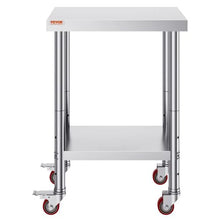 24 x 18 In Stainless Steel Work Table with 4 Wheels  for Commercial Kitchen Restaurant  GZT614585