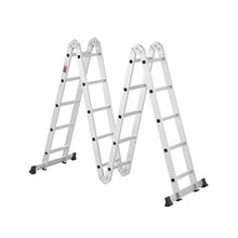 7-in-1 Folding Ladder 19 FT Adjustable Extension Ladder A-Frame 5-Step Telescoping Ladder 330 LB Capacity