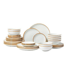 White Dinnerware Set Ceramic Plates and Bowls Sets HL8SS-03 (Pack of 32)