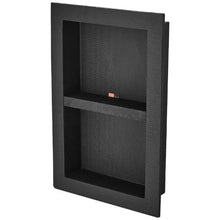 16 x 24 Inch Shower Niche Tile-Ready Double Shelf (Black)