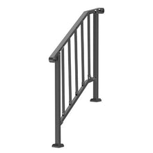 2-3 Steps Black Porch Deck Handrails for Outdoor for Seniors