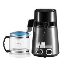 4L Water Distiller 1.1 Gallon Pure Water Purifier for Home 750W Distilled Maker with Glass Pot & Stainless Steel Interior - (Grey)