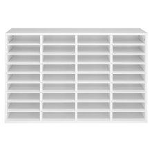36 Compartment Wooden Literature Organizer Mail Sorter for Office – (White)
