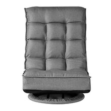 Adjustable Swivel Floor Chair with Folding Backrest