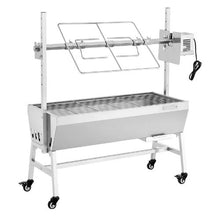 Charcoal Rotisserie Grill 38W Pig & Lamb Spit Roaster 132 LB Capacity 7-Level Height Stainless Steel