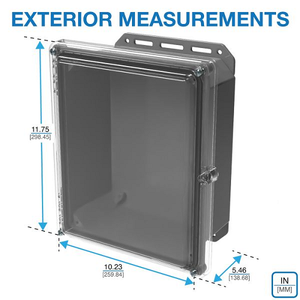 11.75" x 10.23" x 5.13" Industrial Enclosure Included Flange Kit I342HSTCBG