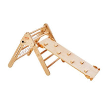 4-in-1 Pikler Triangle Set – Large Wooden Montessori Climbing Gym with Ramp for Toddlers (1–3 Years)