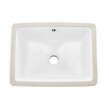 15.75" x 12.01" Rectangular Undermount Bathroom Sink White Ceramic Basin with Overflow