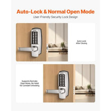 14-Key Mechanical Keypad Door Lock with Handle, Waterproof Stainless Steel