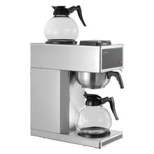 12-Cup Commercial Drip Coffee Maker with 2 Carafes & Warmer Plates – Stainless Steel Brewer for Restaurants Offices