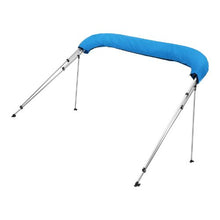 4 Bow Boat Bimini Top – 600D Waterproof Polyester Canopy Aluminum Frame Sun Shade Awning with Storage Bag 96 L x 79-84 W x 54 H (Pacific Blue)